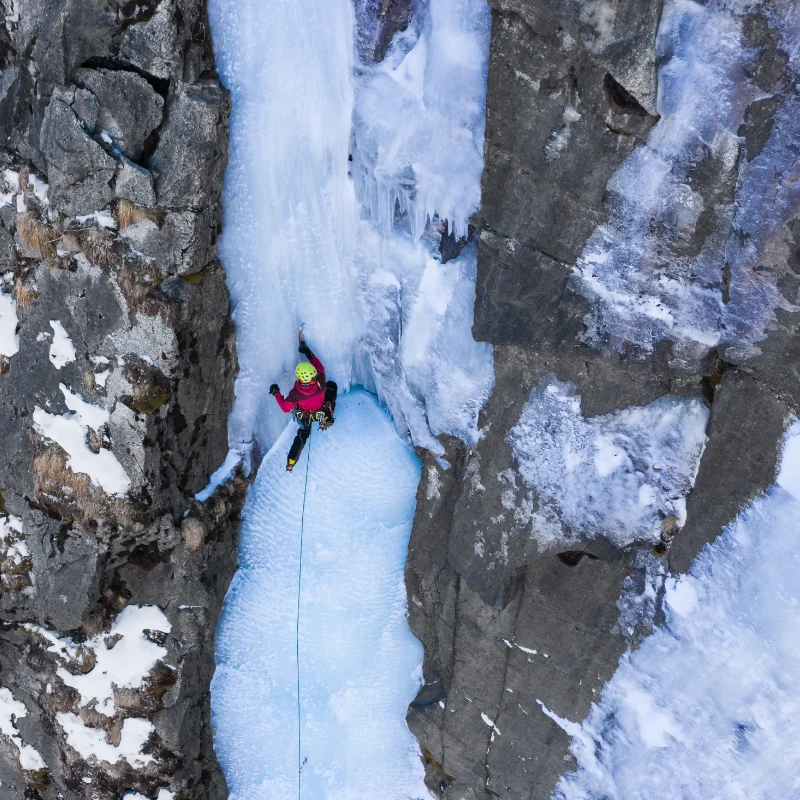 Ice climbing in Chamonix Mont Blanc