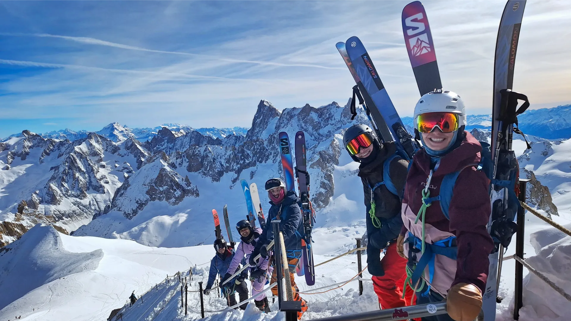 Panoramic view during the Vallée Blanche ski descent